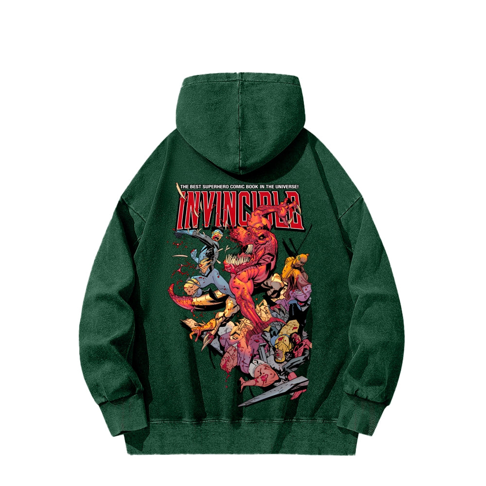 Invincible Unisex Washed Hoodie 2604008754