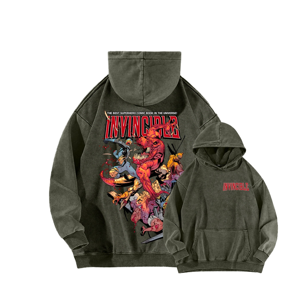 Invincible Unisex Washed Hoodie 2604008754