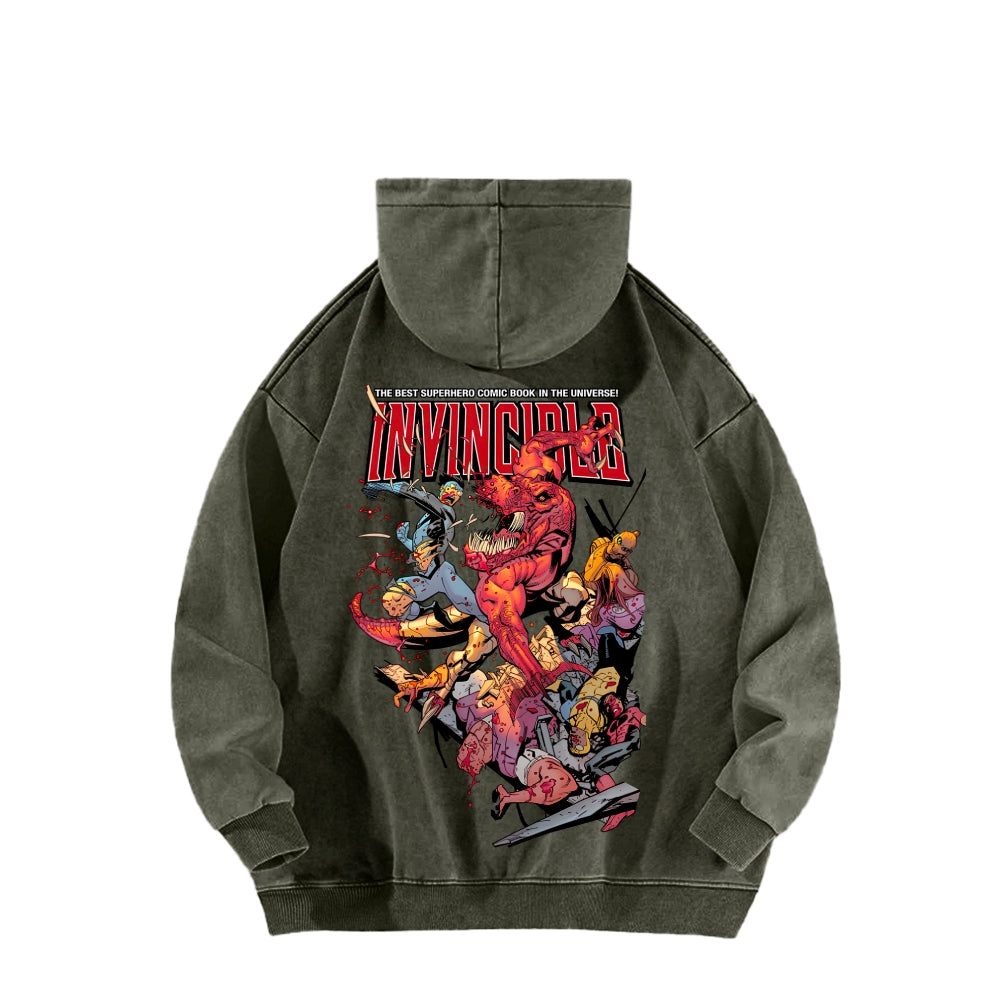 Invincible Unisex Washed Hoodie 2604008754