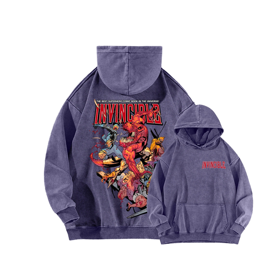 Invincible Unisex Washed Hoodie 2604008754