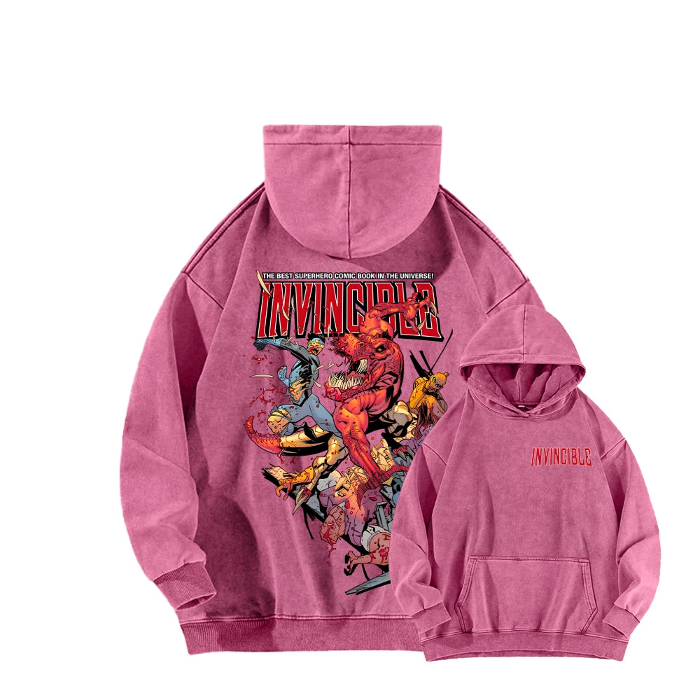 Invincible Unisex Washed Hoodie 2604008754