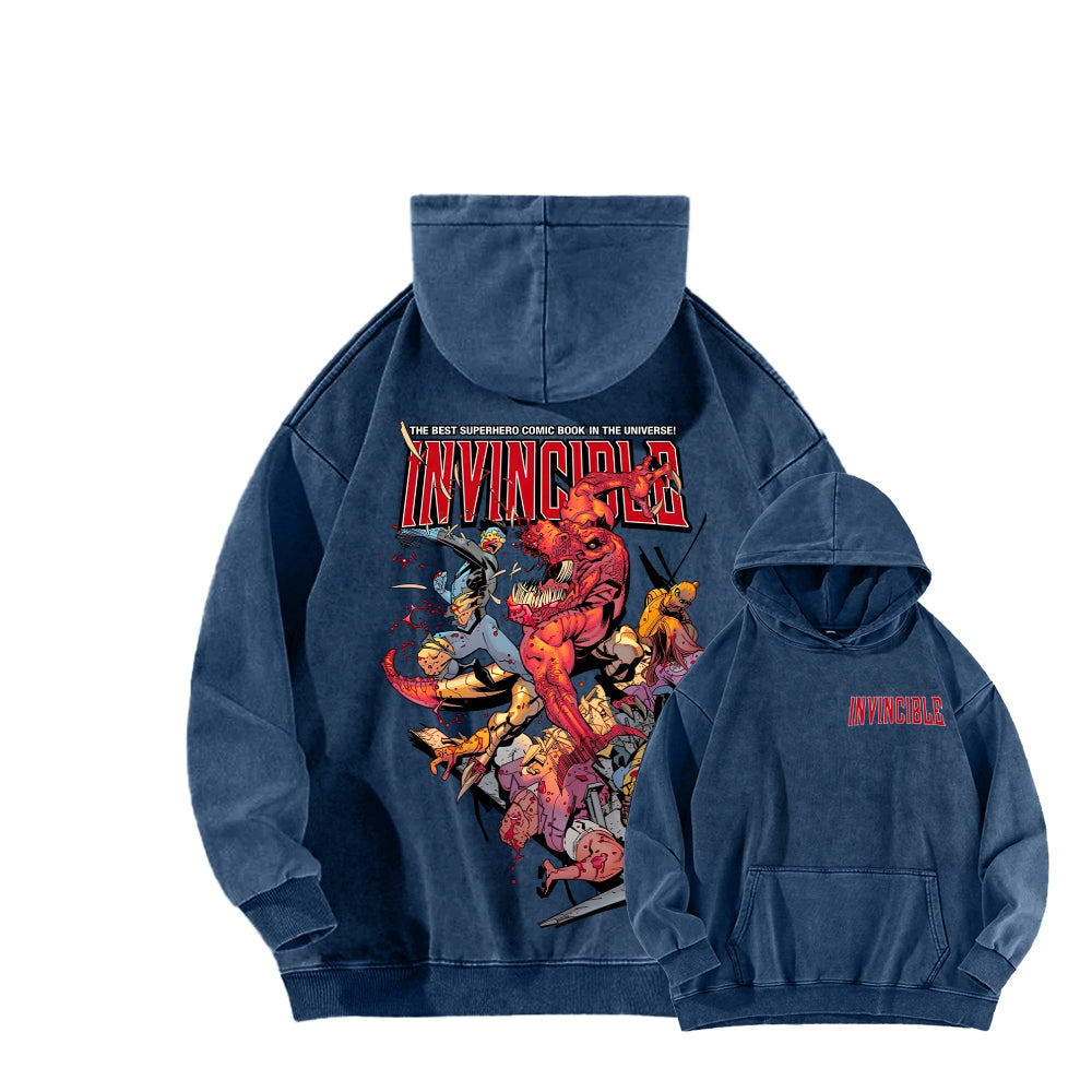 Invincible Unisex Washed Hoodie 2604008754