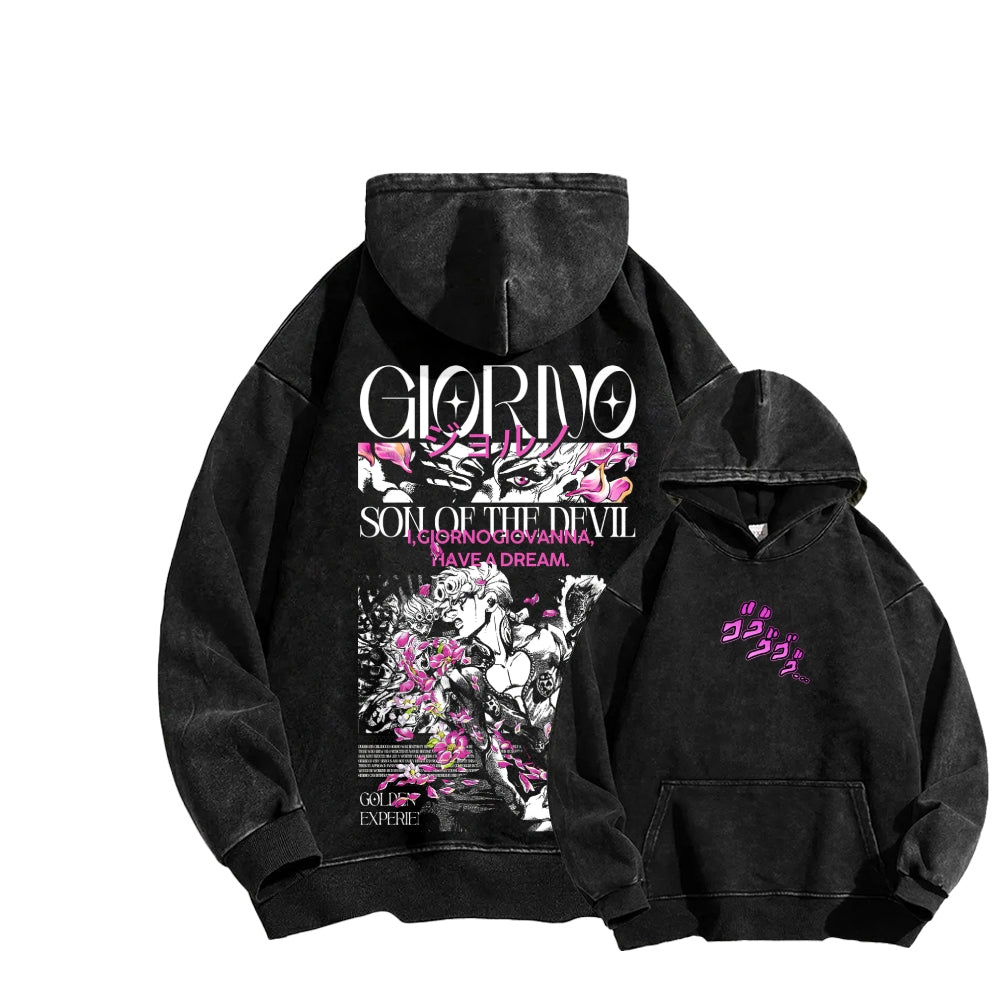 Jojo's Bizarre Adventure Unisex Washed Hoodie 2604008781