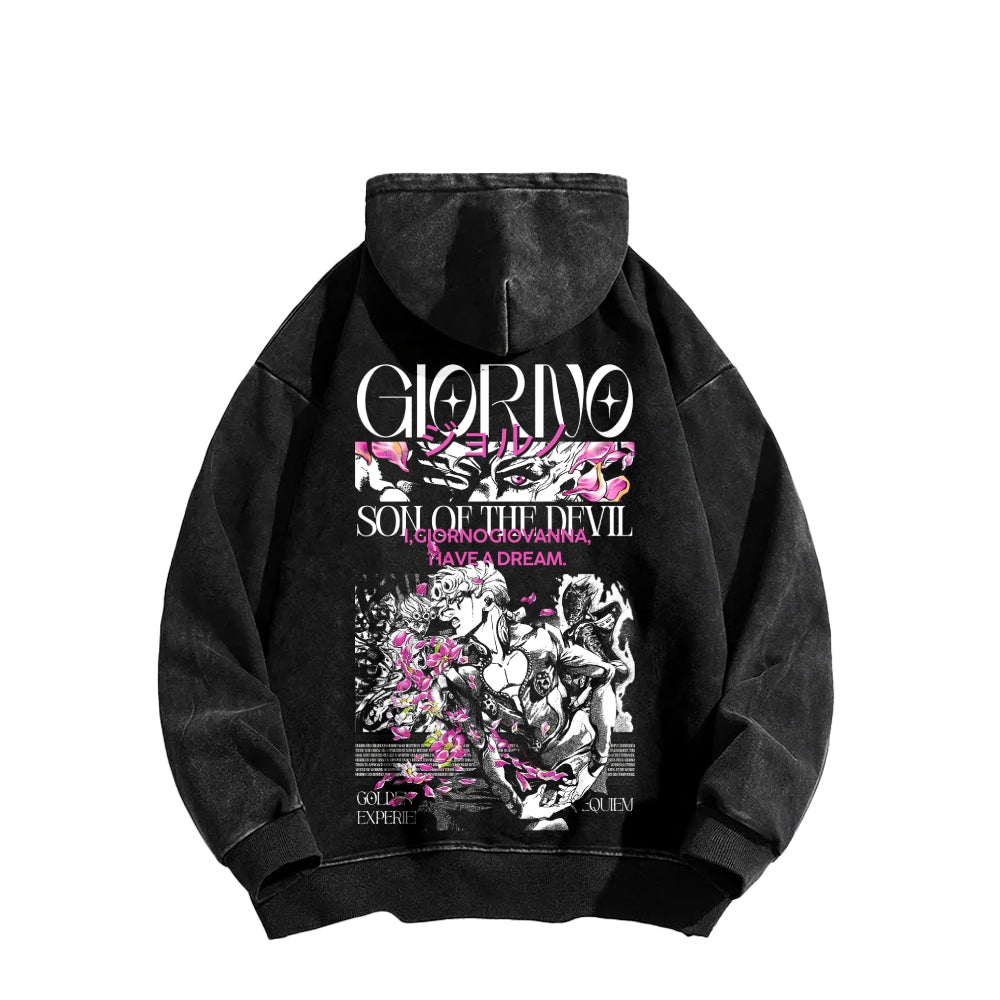 Jojo's Bizarre Adventure Unisex Washed Hoodie 2604008781