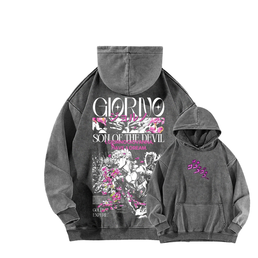 Jojo's Bizarre Adventure Unisex Washed Hoodie 2604008781