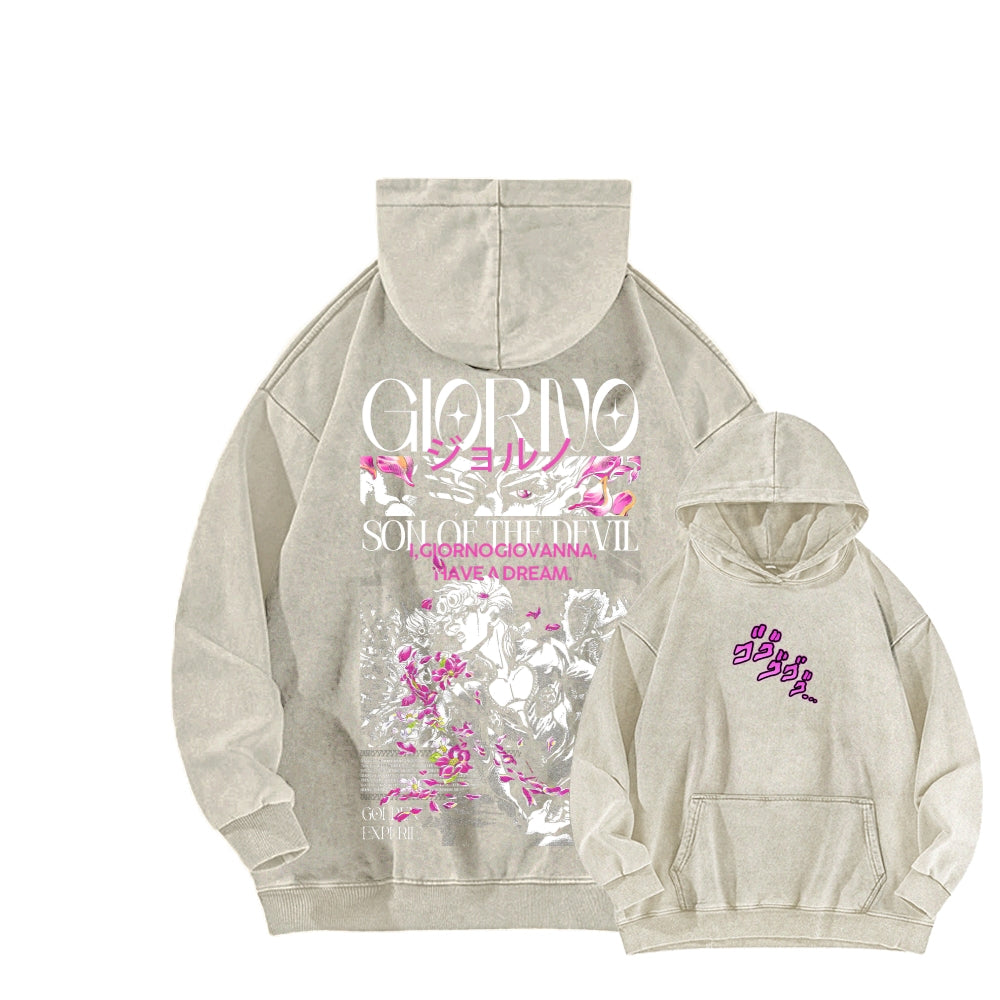 Jojo's Bizarre Adventure Unisex Washed Hoodie 2604008781
