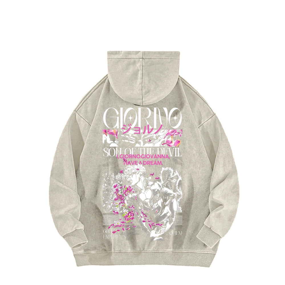 Jojo's Bizarre Adventure Unisex Washed Hoodie 2604008781