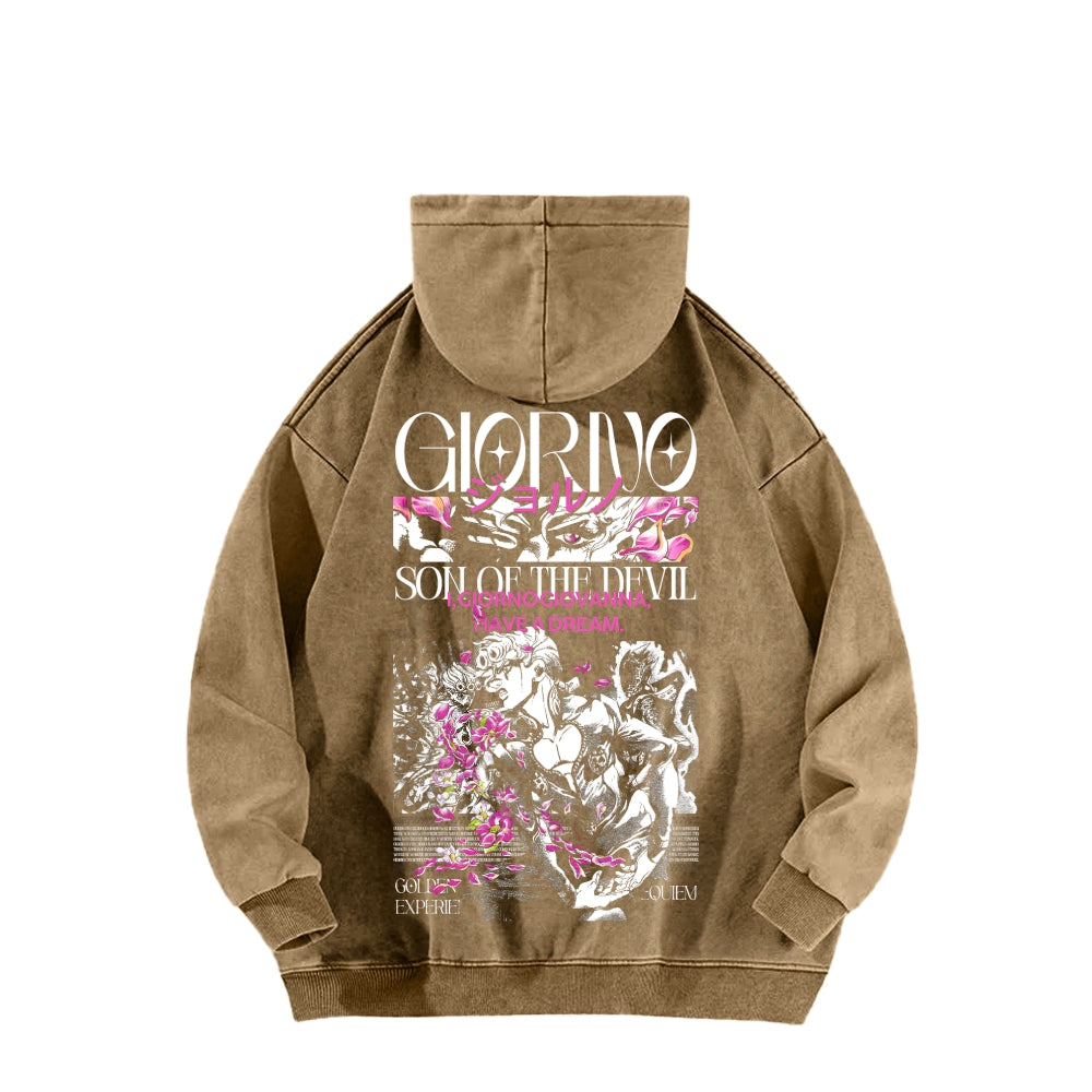 Jojo's Bizarre Adventure Unisex Washed Hoodie 2604008781