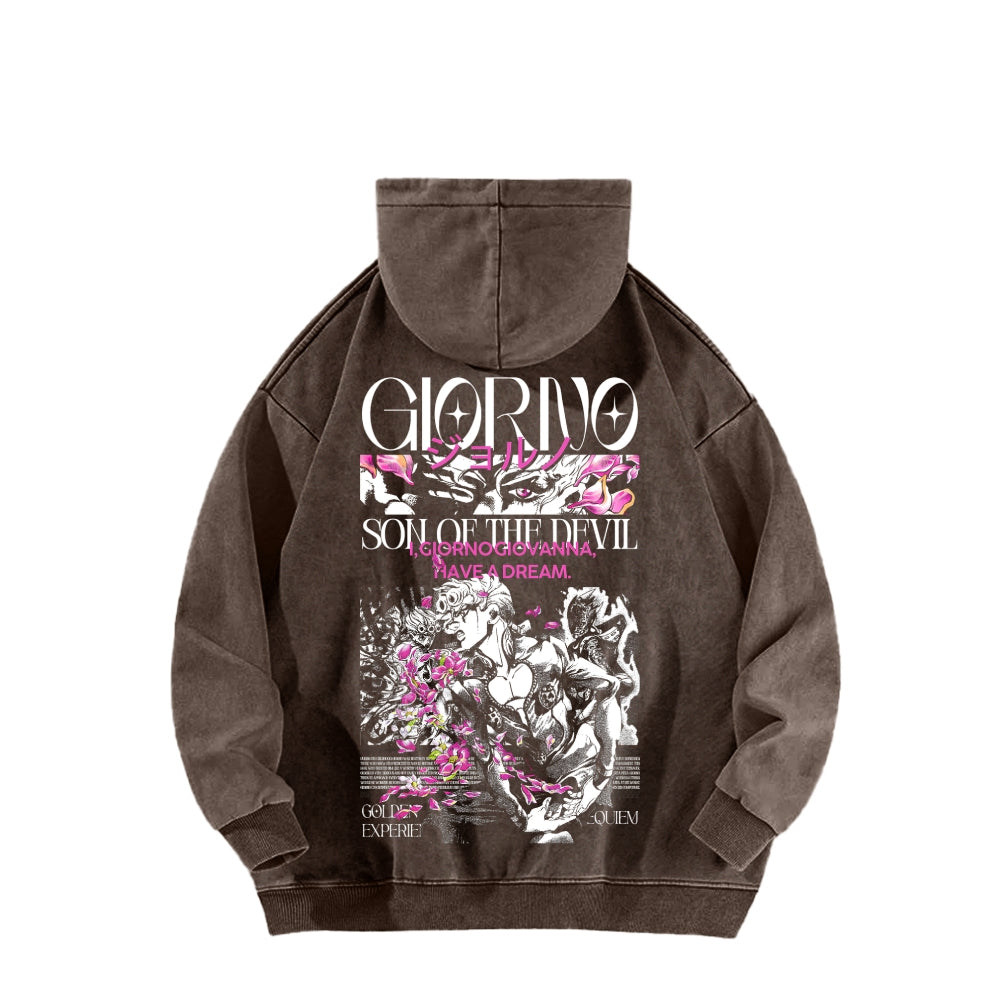 Jojo's Bizarre Adventure Unisex Washed Hoodie 2604008781