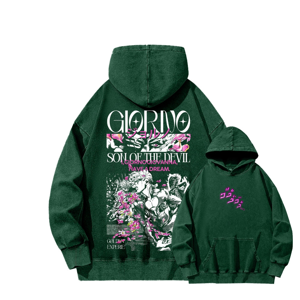 Jojo's Bizarre Adventure Unisex Washed Hoodie 2604008781