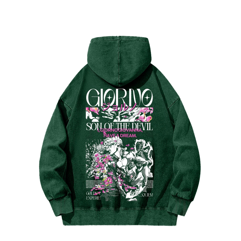 Jojo's Bizarre Adventure Unisex Washed Hoodie 2604008781