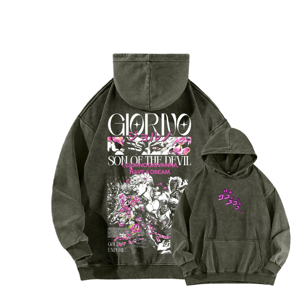 Jojo's Bizarre Adventure Unisex Washed Hoodie 2604008781