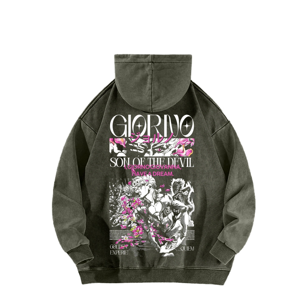 Jojo's Bizarre Adventure Unisex Washed Hoodie 2604008781