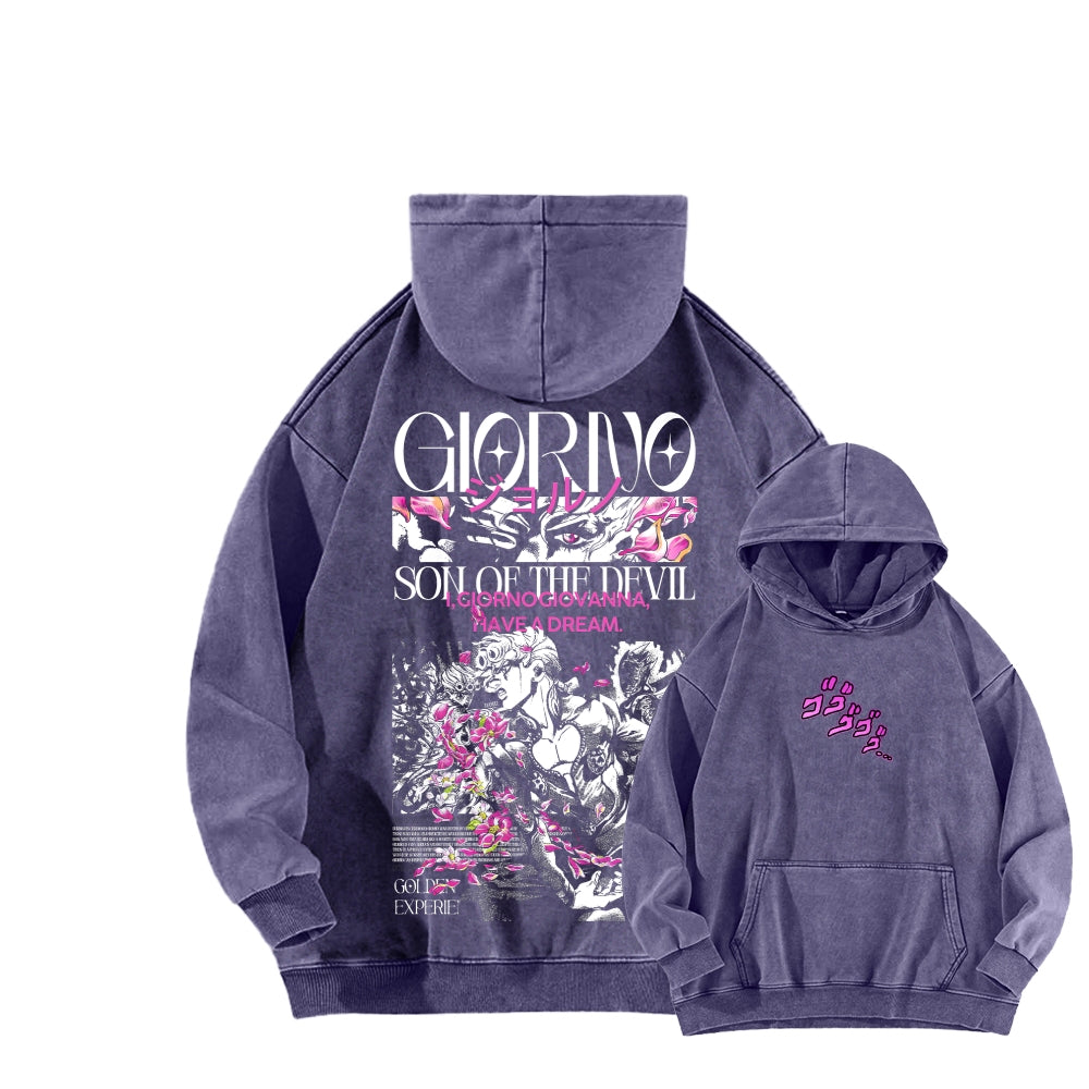 Jojo's Bizarre Adventure Unisex Washed Hoodie 2604008781