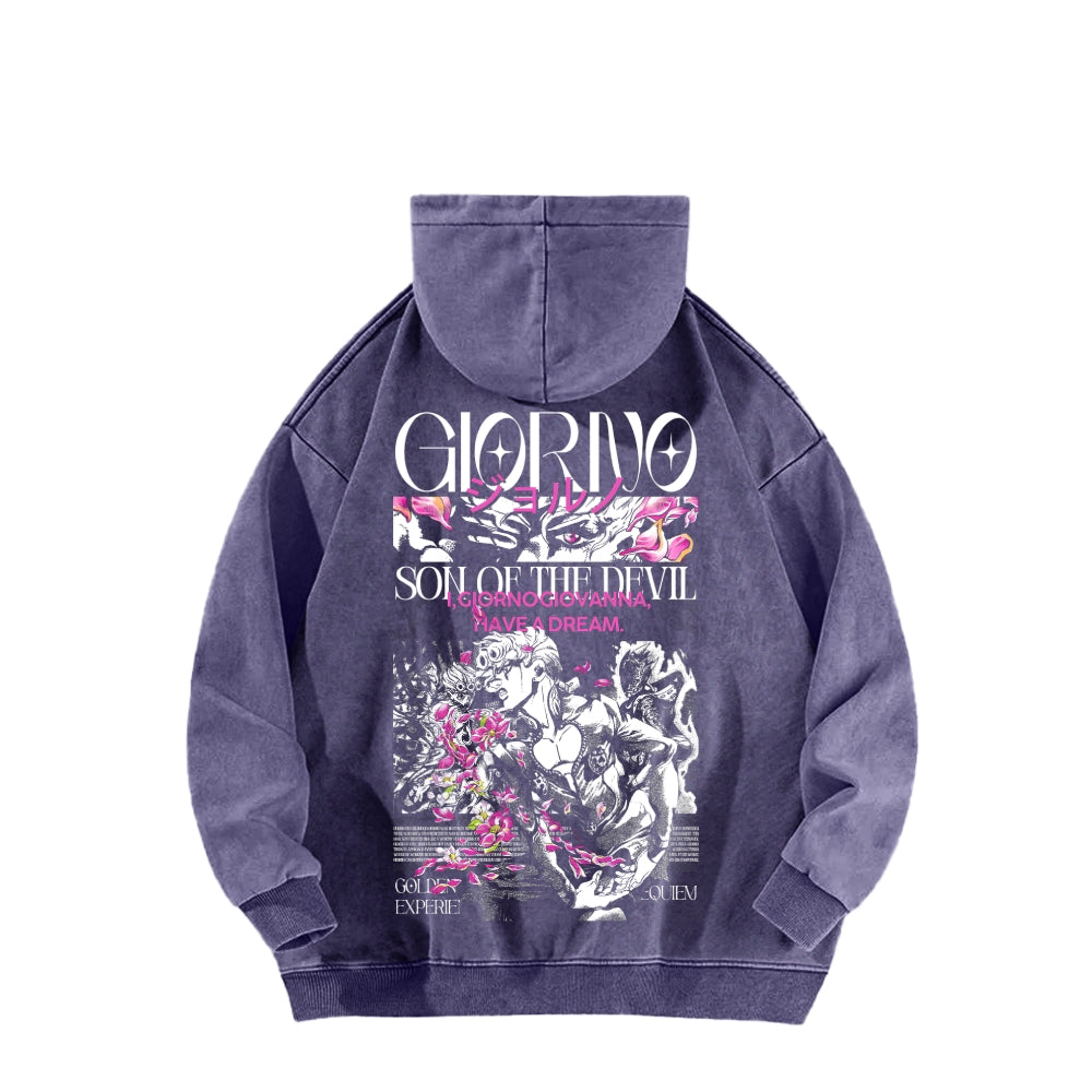Jojo's Bizarre Adventure Unisex Washed Hoodie 2604008781