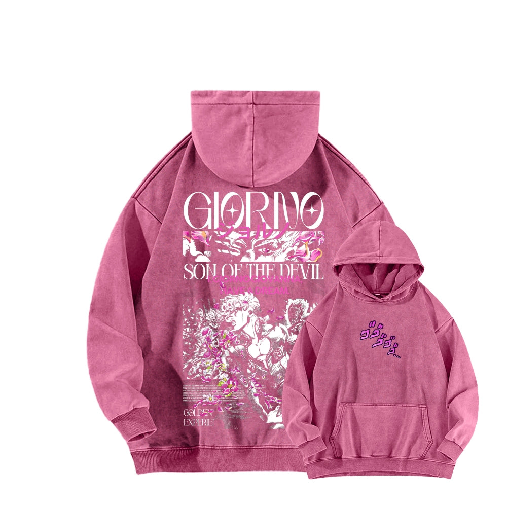 Jojo's Bizarre Adventure Unisex Washed Hoodie 2604008781