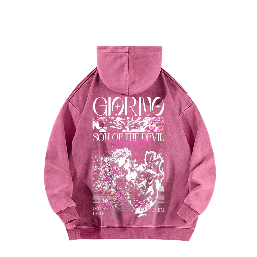 Jojo's Bizarre Adventure Unisex Washed Hoodie 2604008781