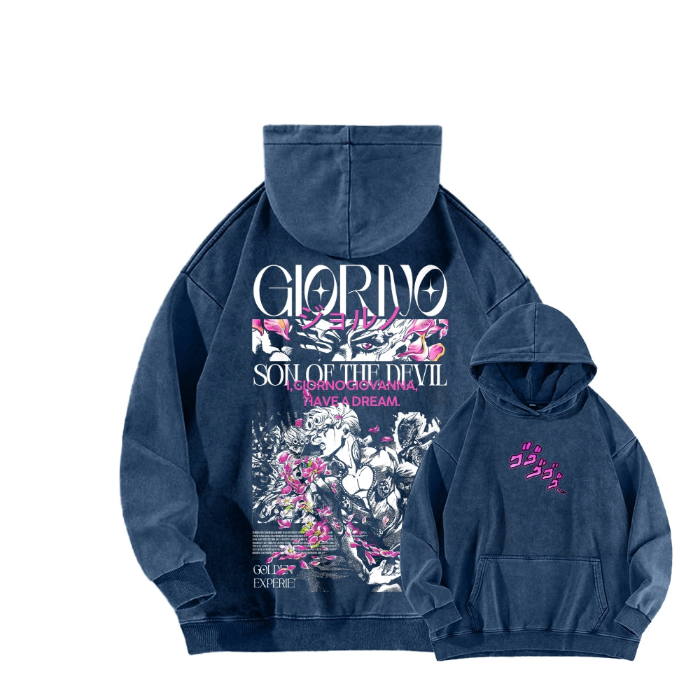 Jojo's Bizarre Adventure Unisex Washed Hoodie 2604008781