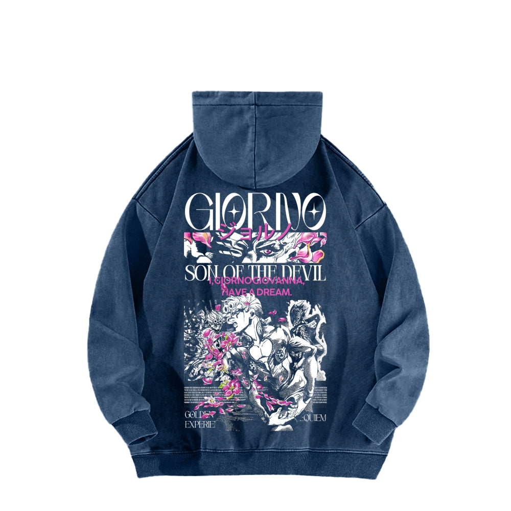 Jojo's Bizarre Adventure Unisex Washed Hoodie 2604008781