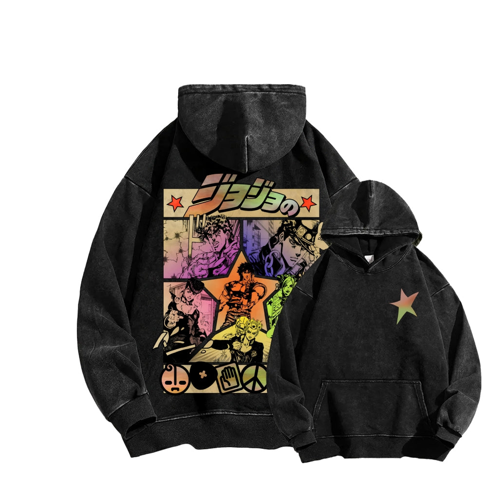 Jojo's Bizarre Adventure Unisex Washed Hoodie 2604008794