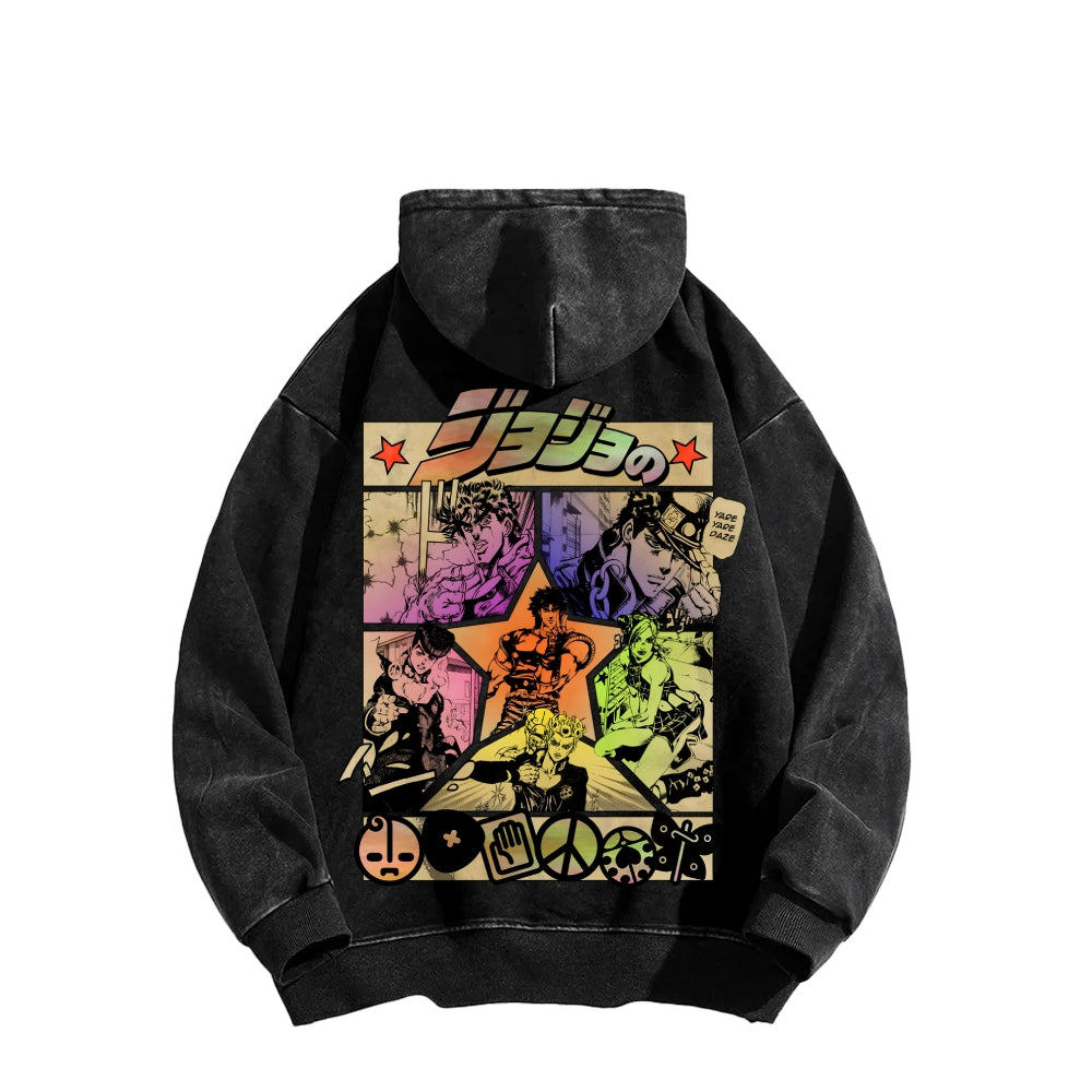 Jojo's Bizarre Adventure Unisex Washed Hoodie 2604008794