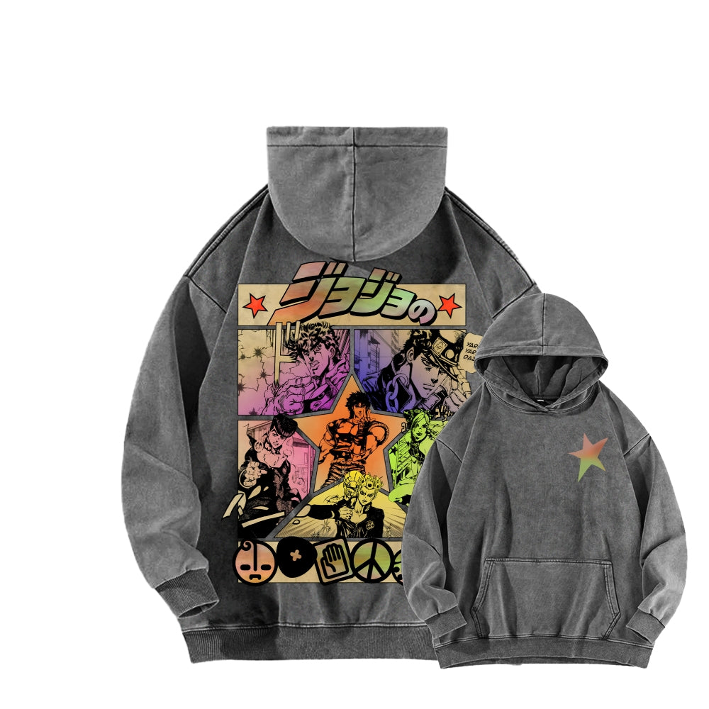 Jojo's Bizarre Adventure Unisex Washed Hoodie 2604008794