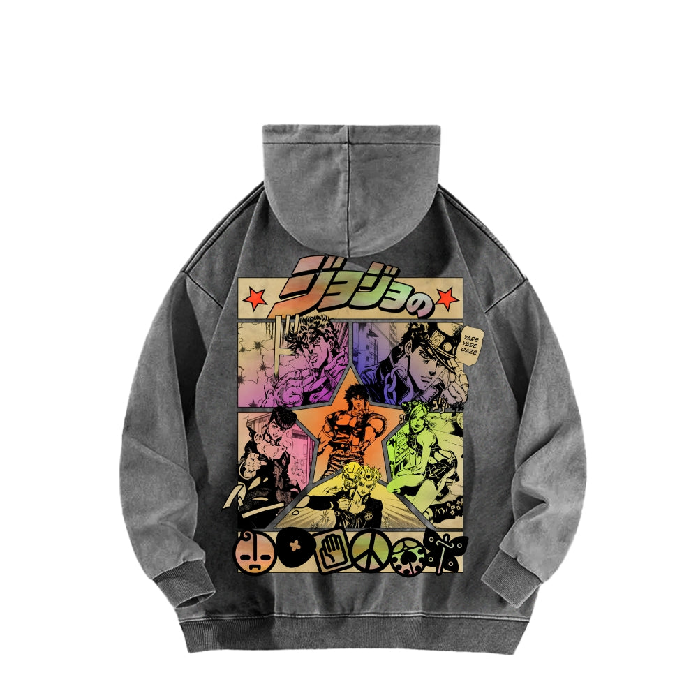 Jojo's Bizarre Adventure Unisex Washed Hoodie 2604008794