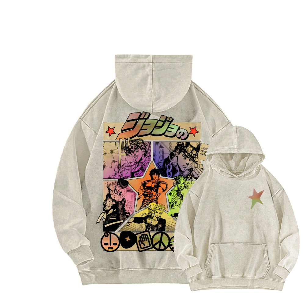 Jojo's Bizarre Adventure Unisex Washed Hoodie 2604008794