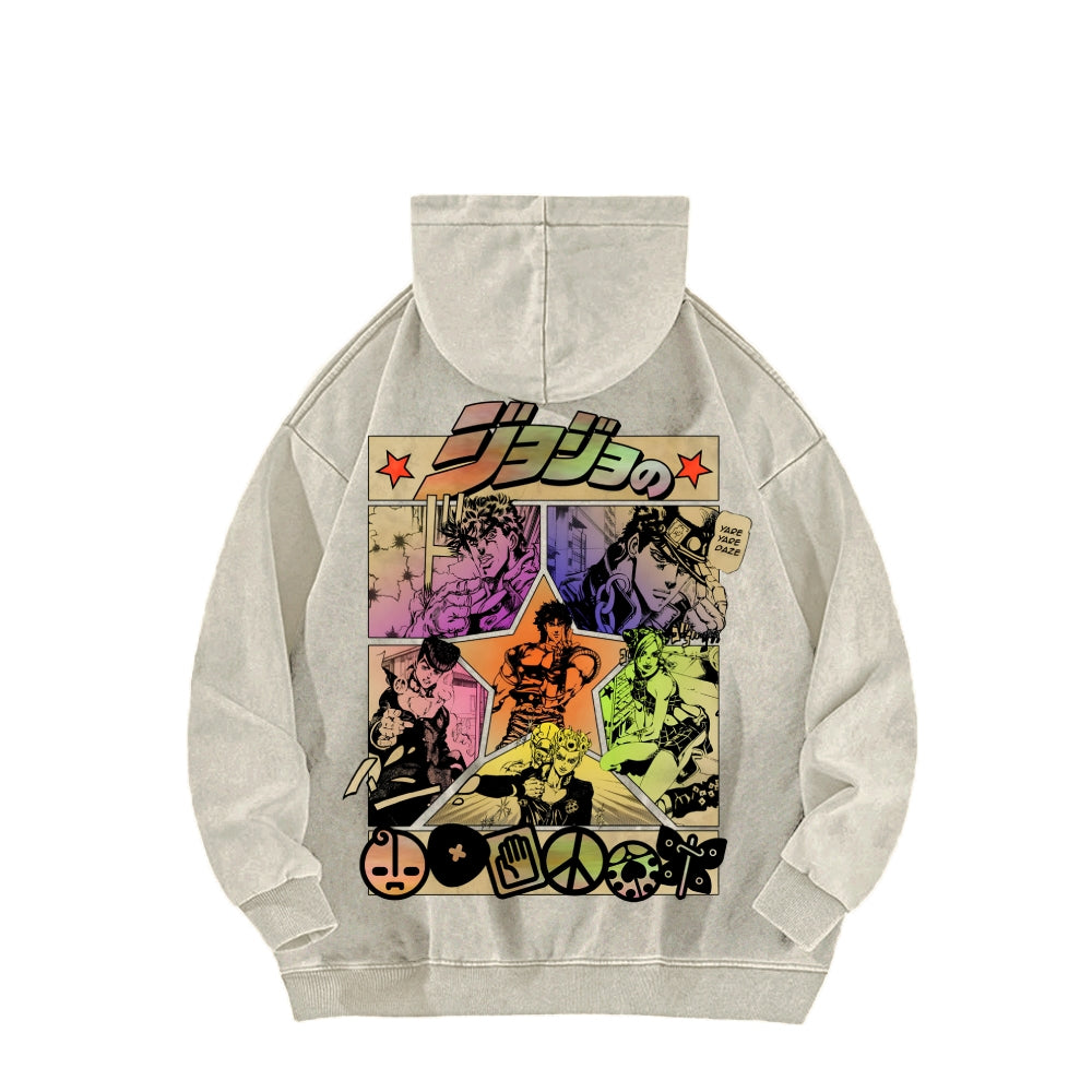 Jojo's Bizarre Adventure Unisex Washed Hoodie 2604008794