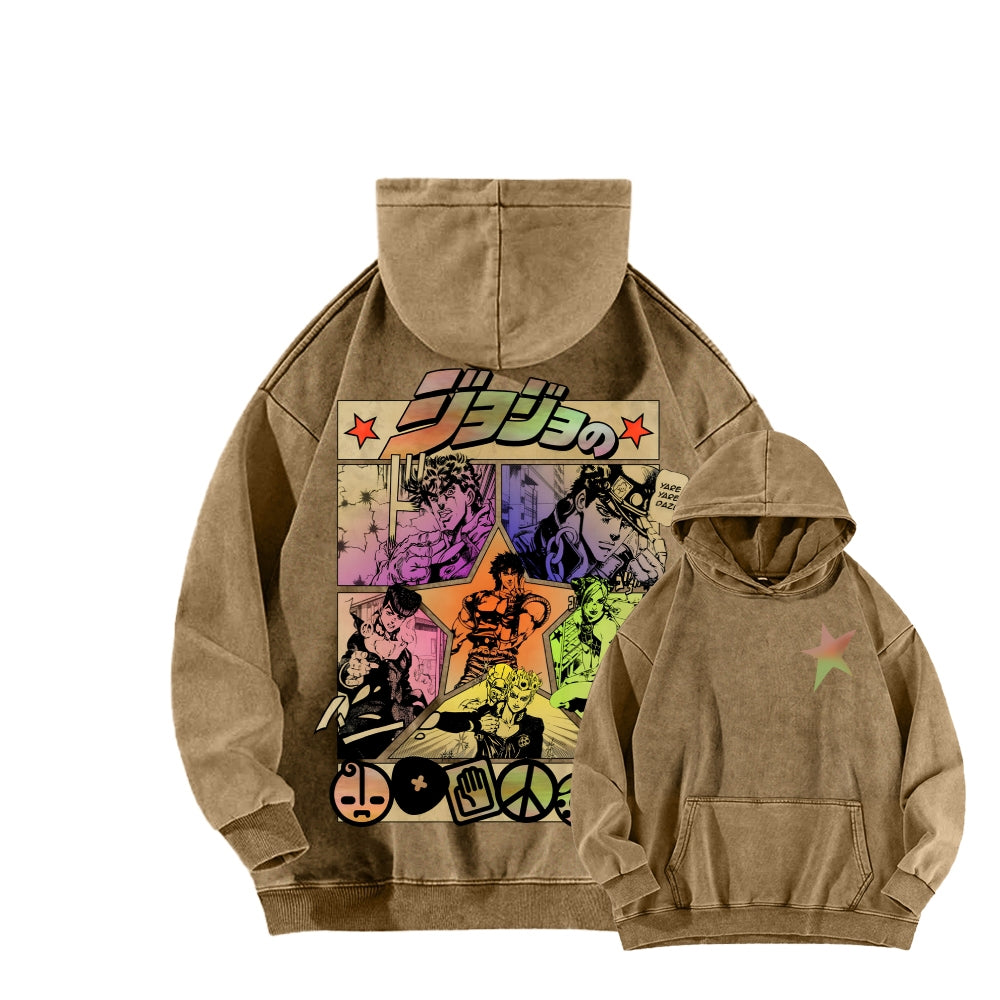 Jojo's Bizarre Adventure Unisex Washed Hoodie 2604008794