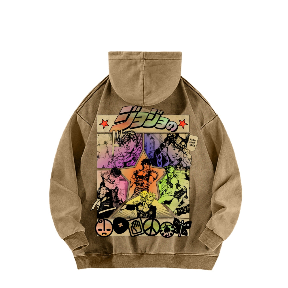 Jojo's Bizarre Adventure Unisex Washed Hoodie 2604008794