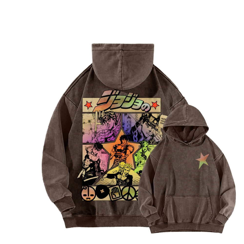 Jojo's Bizarre Adventure Unisex Washed Hoodie 2604008794