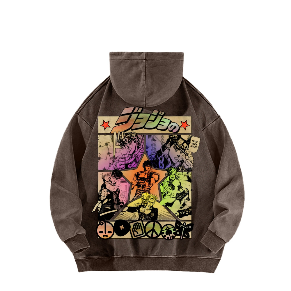 Jojo's Bizarre Adventure Unisex Washed Hoodie 2604008794