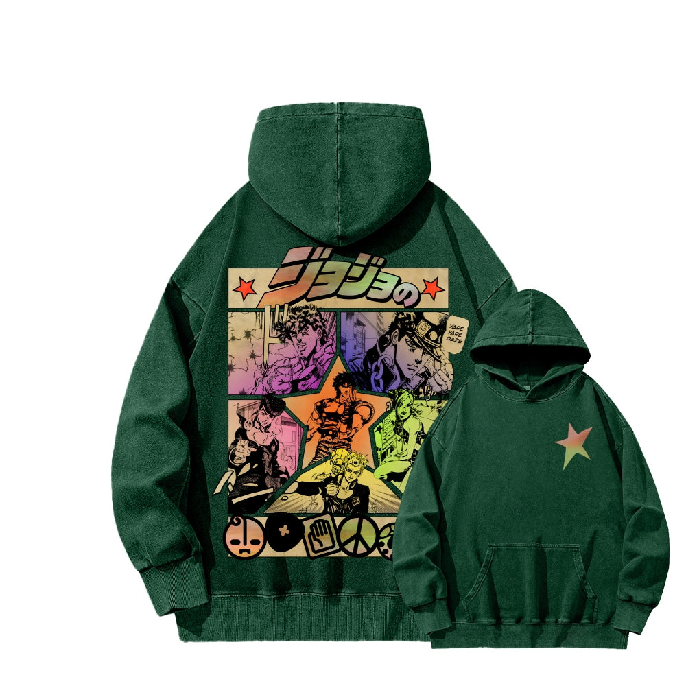 Jojo's Bizarre Adventure Unisex Washed Hoodie 2604008794