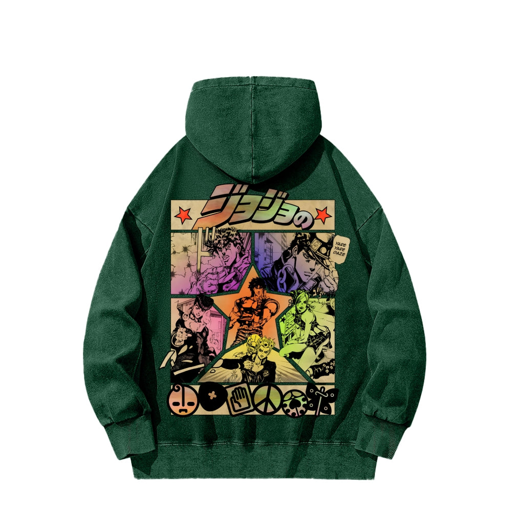 Jojo's Bizarre Adventure Unisex Washed Hoodie 2604008794