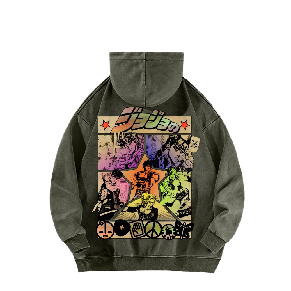 Jojo's Bizarre Adventure Unisex Washed Hoodie 2604008794