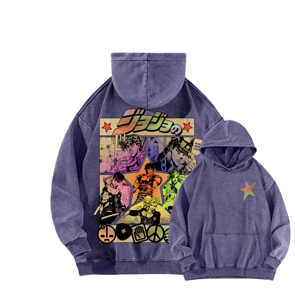 Jojo's Bizarre Adventure Unisex Washed Hoodie 2604008794