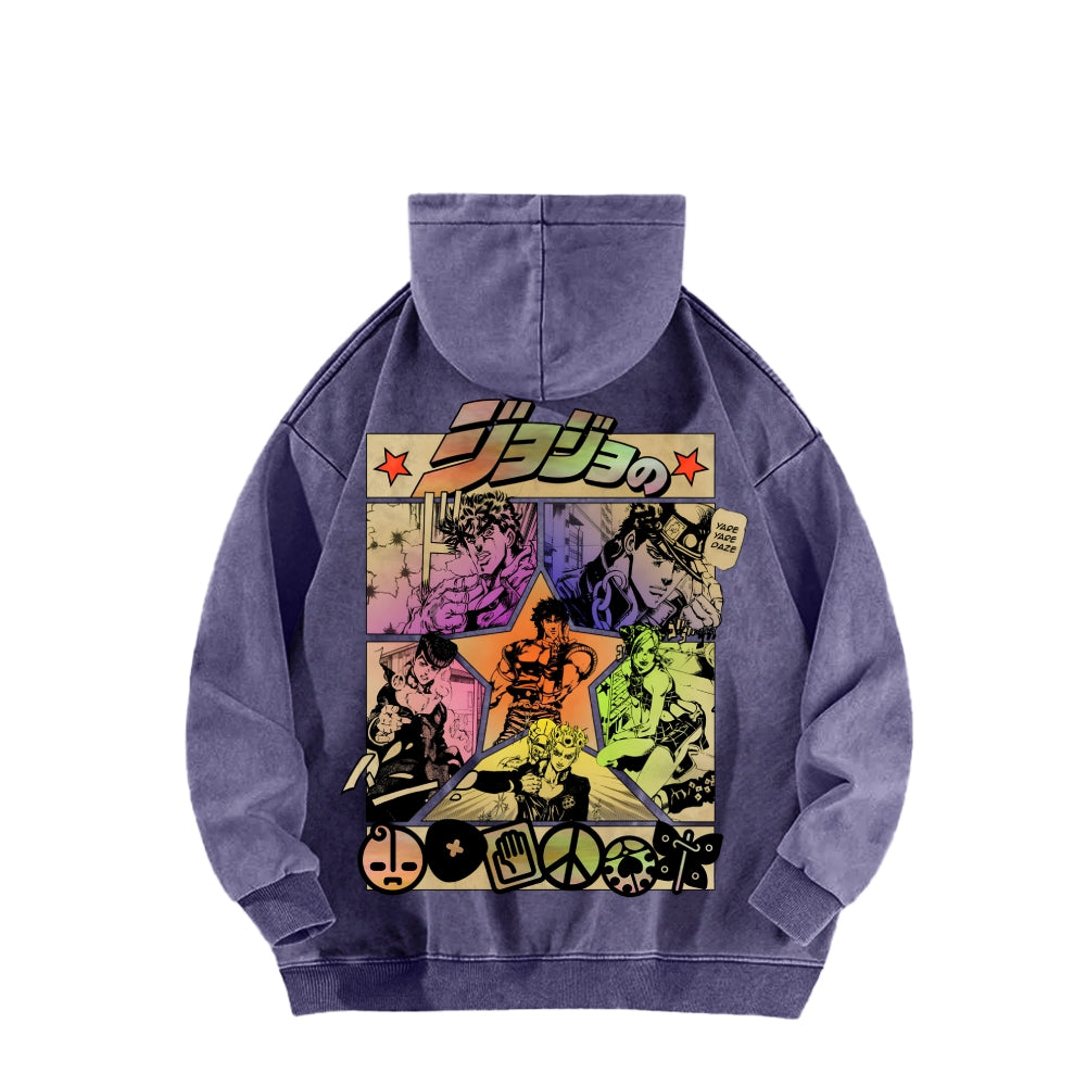 Jojo's Bizarre Adventure Unisex Washed Hoodie 2604008794