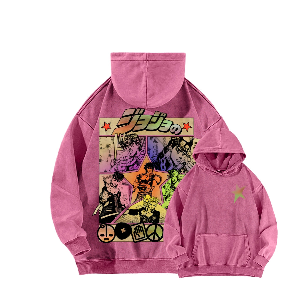 Jojo's Bizarre Adventure Unisex Washed Hoodie 2604008794