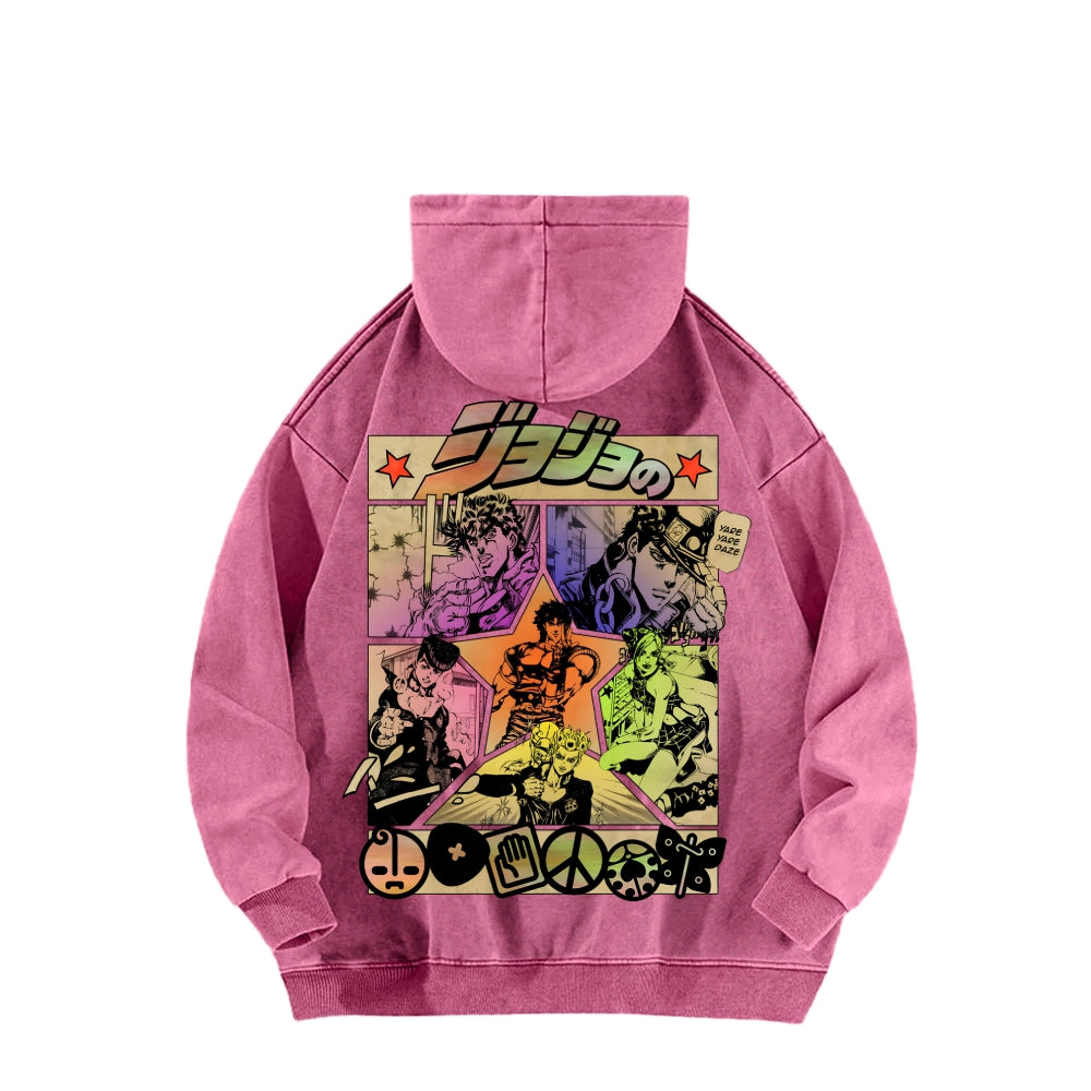 Jojo's Bizarre Adventure Unisex Washed Hoodie 2604008794