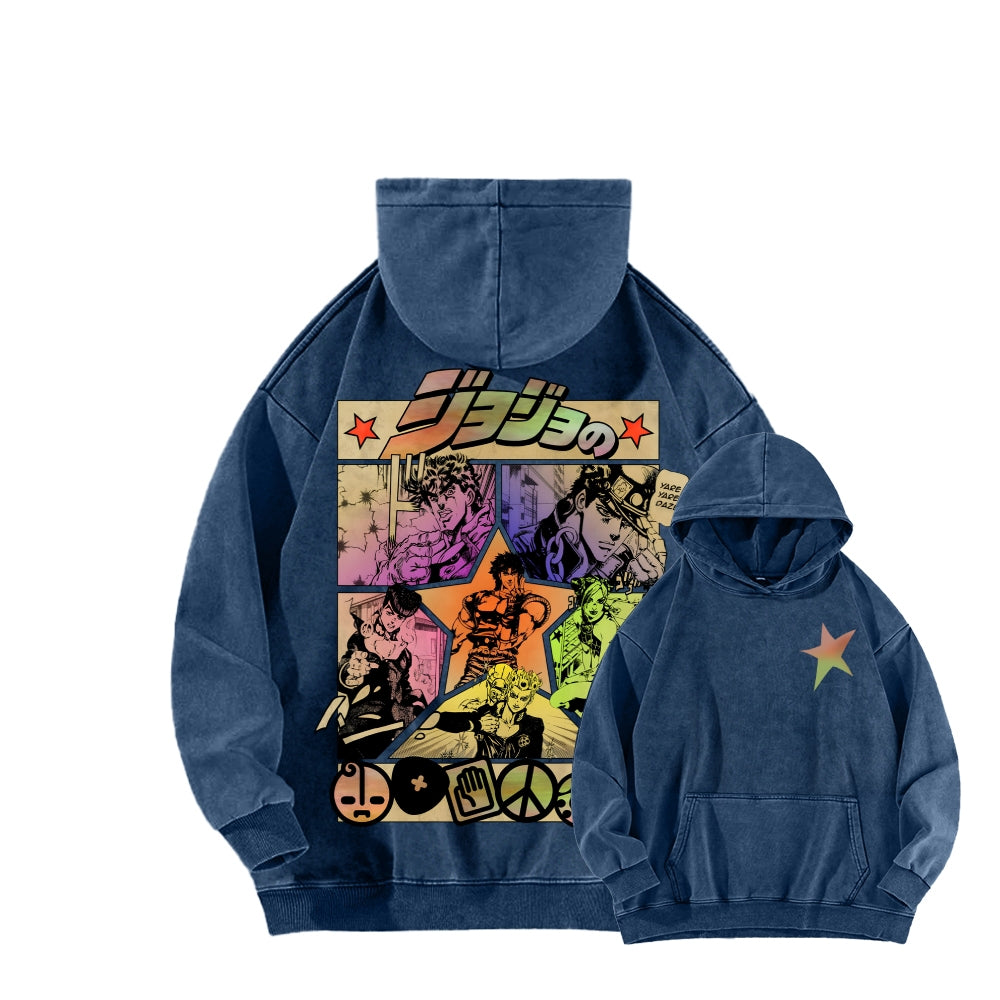 Jojo's Bizarre Adventure Unisex Washed Hoodie 2604008794