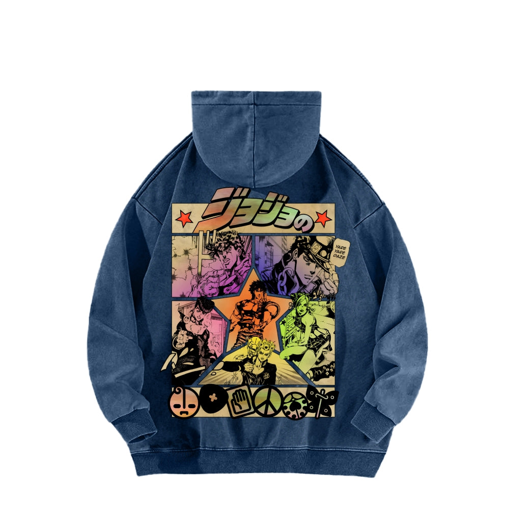Jojo's Bizarre Adventure Unisex Washed Hoodie 2604008794