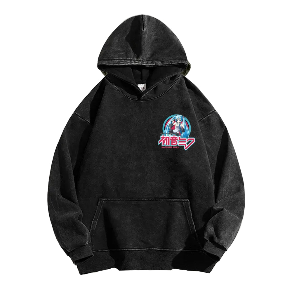 Hatsune Miku Unisex Washed Hoodie 2604011644