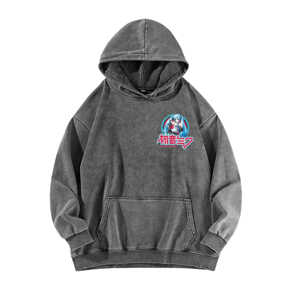 Hatsune Miku Unisex Washed Hoodie 2604011644