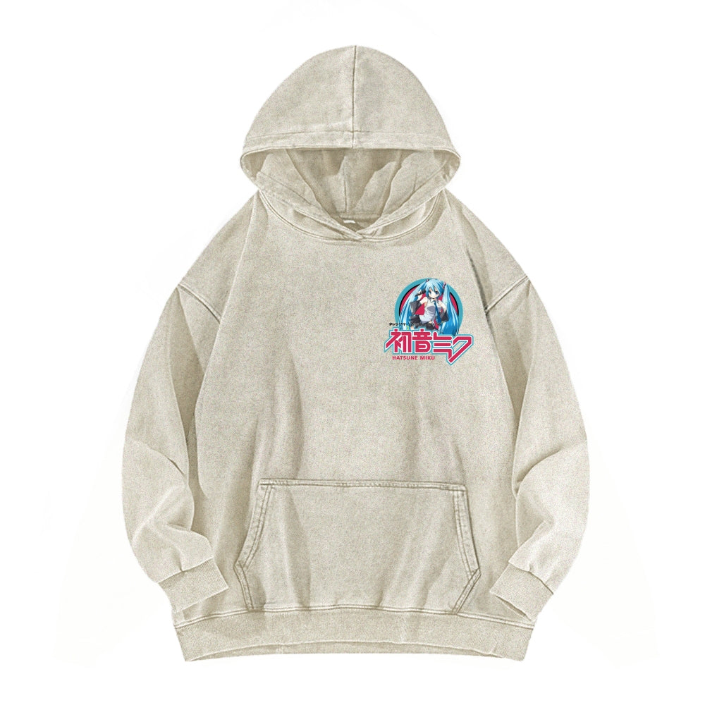 Hatsune Miku Unisex Washed Hoodie 2604011644
