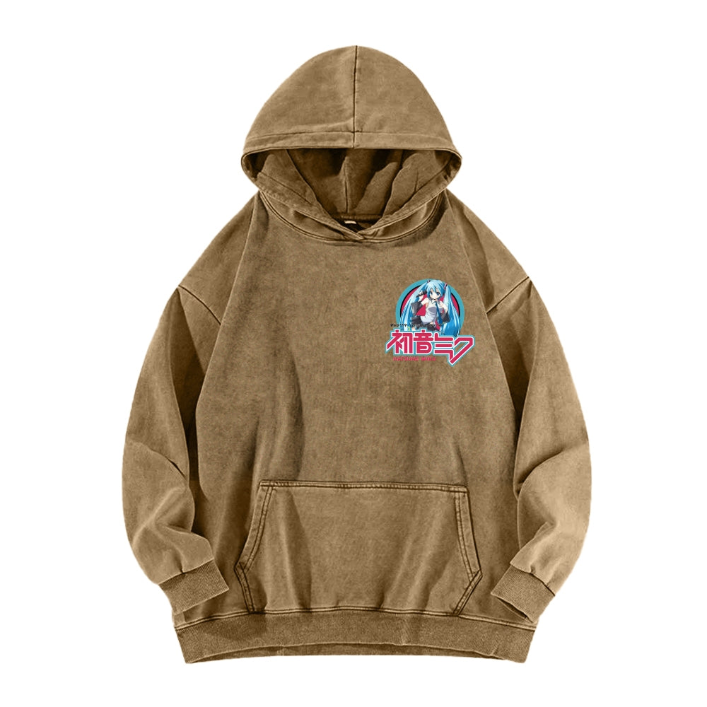 Hatsune Miku Unisex Washed Hoodie 2604011644