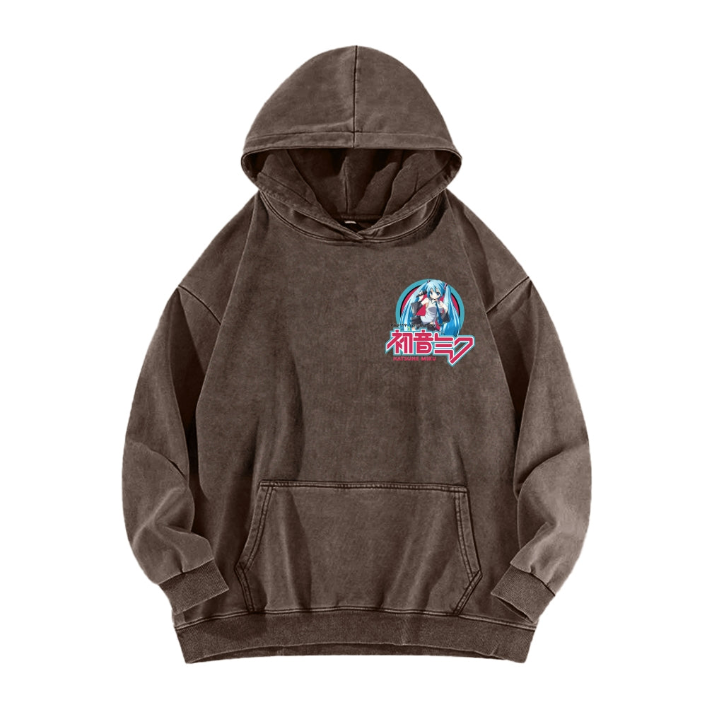 Hatsune Miku Unisex Washed Hoodie 2604011644