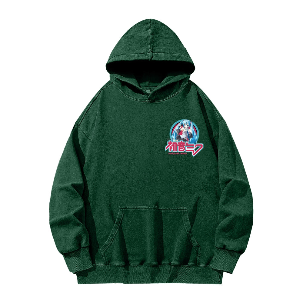Hatsune Miku Unisex Washed Hoodie 2604011644