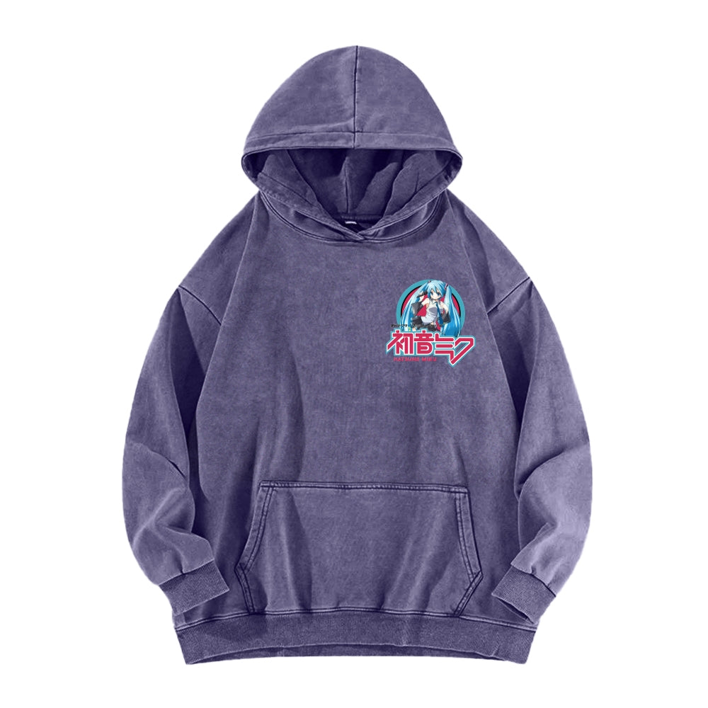 Hatsune Miku Unisex Washed Hoodie 2604011644
