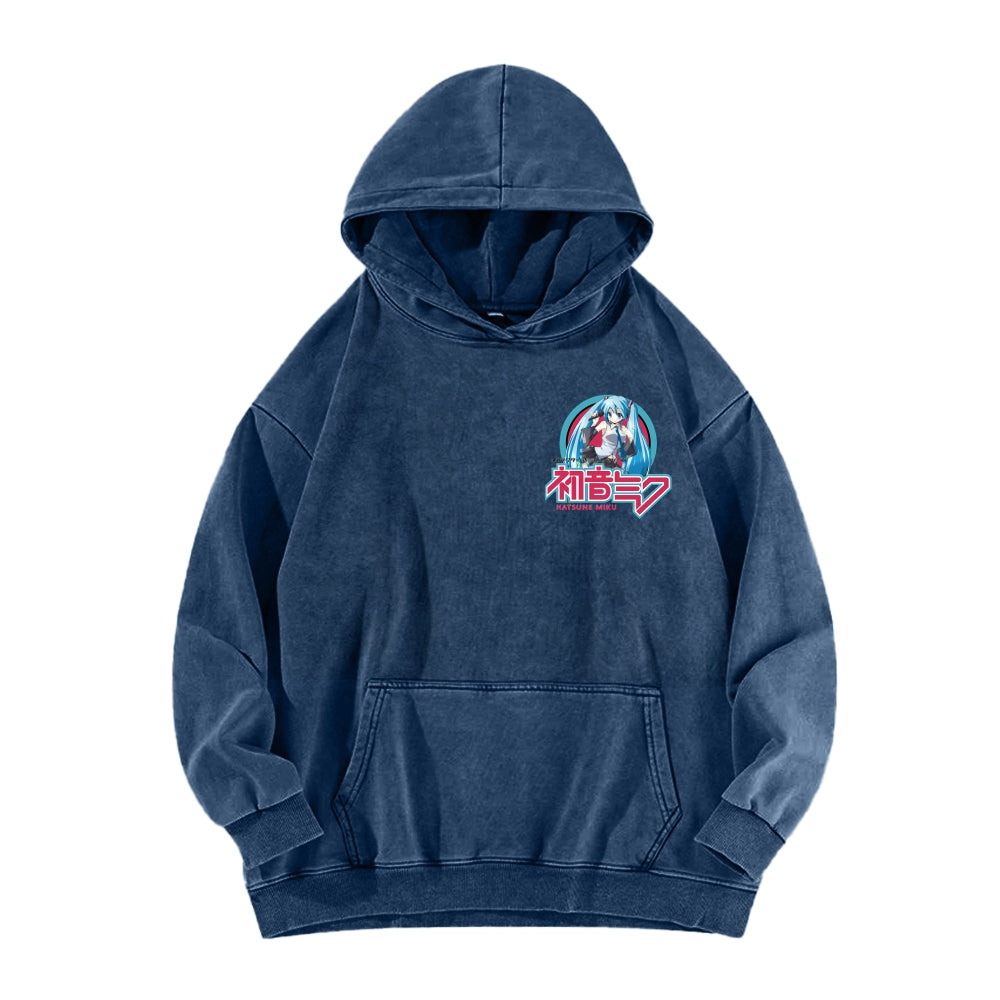 Hatsune Miku Unisex Washed Hoodie 2604011644